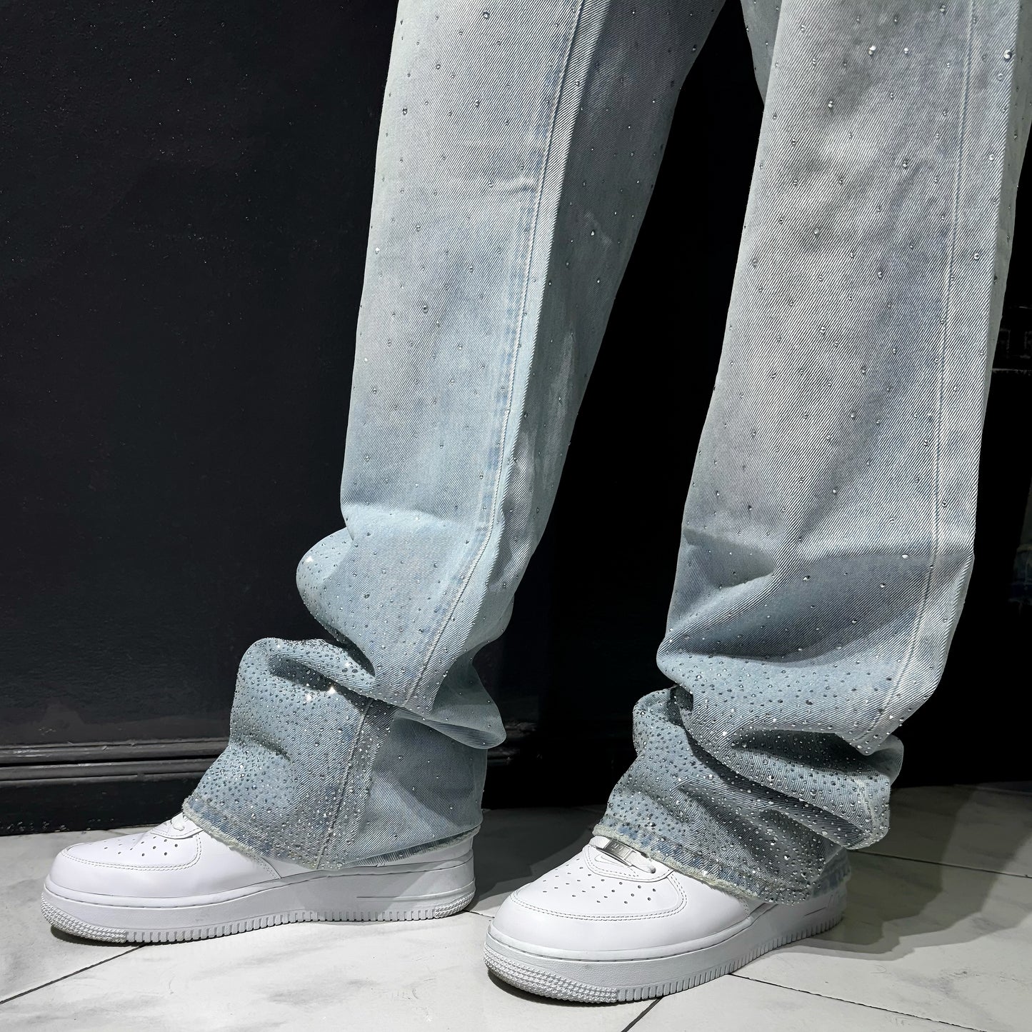 Slim Flared Jeans Rhinestone Rush