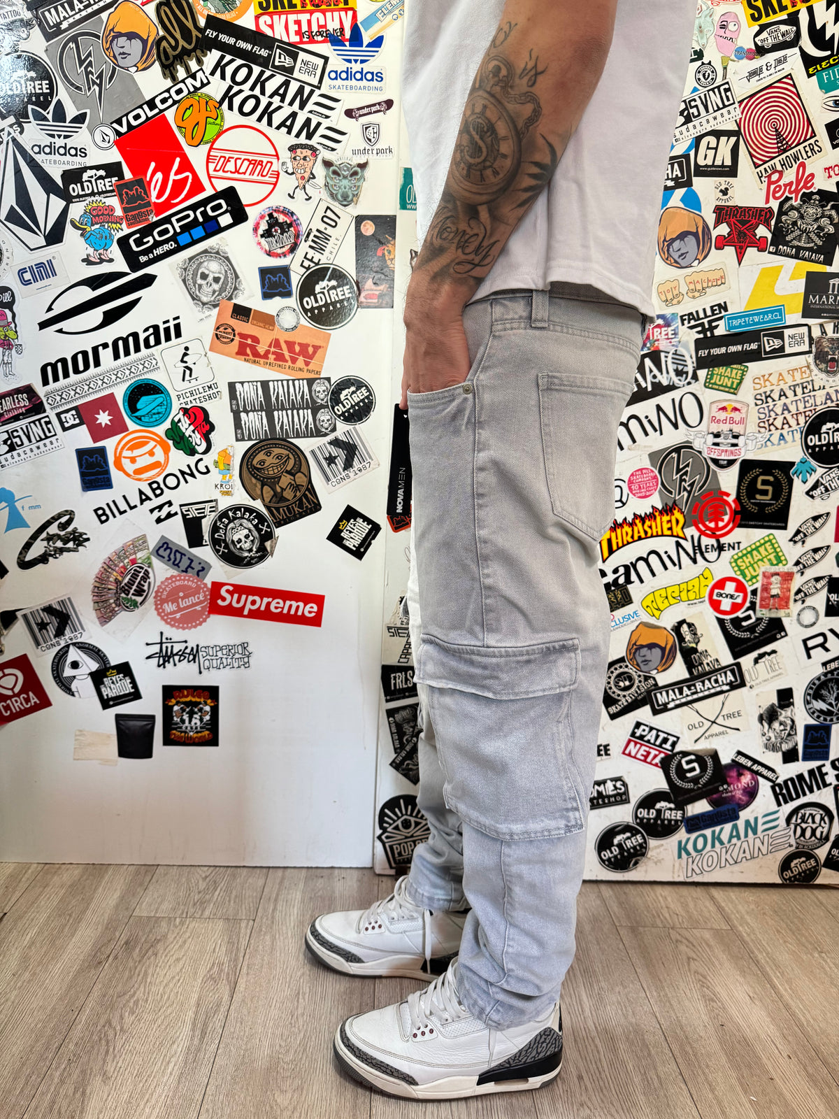 Classic Slim Jeans (Gris)