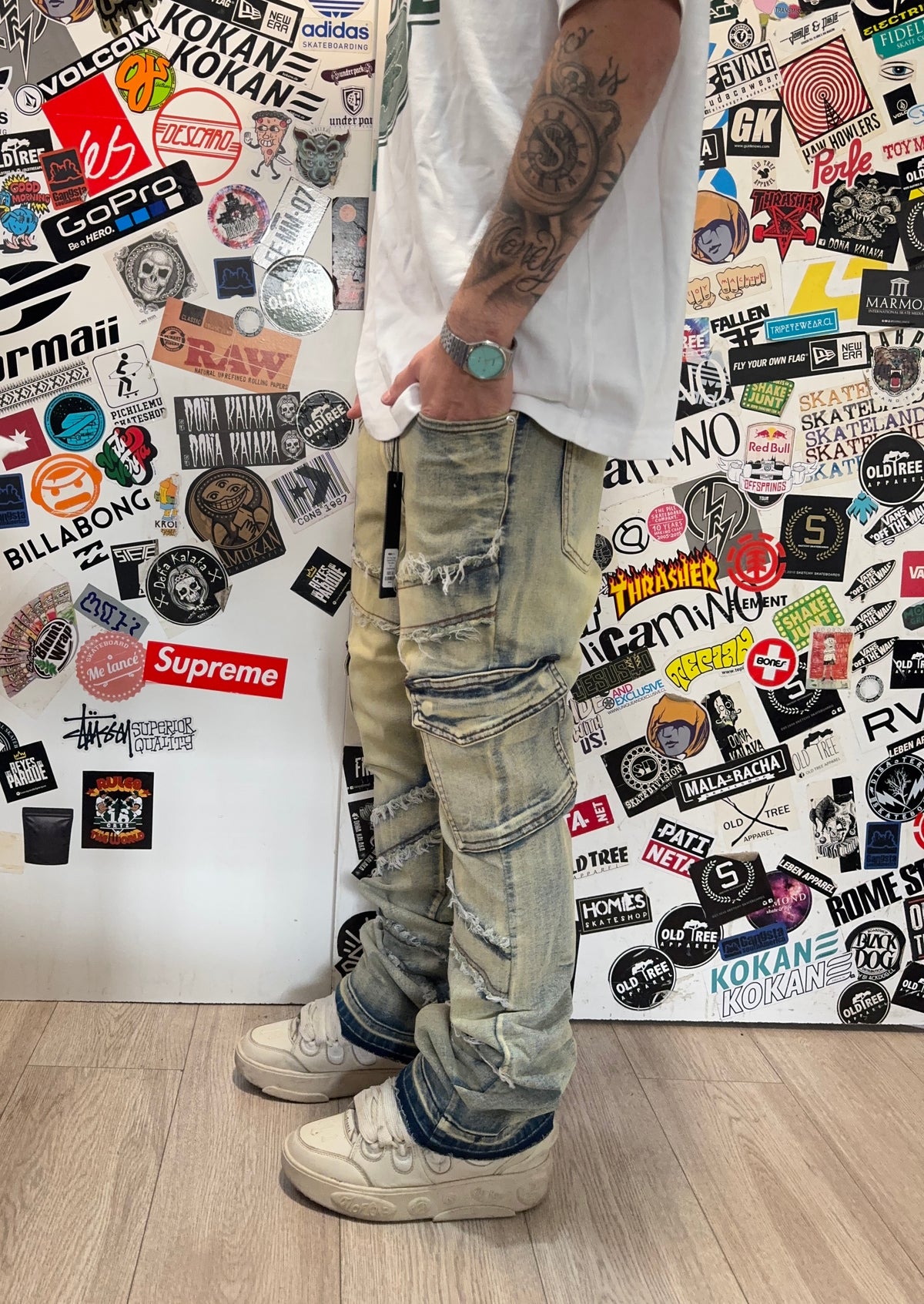 Skinny Flared Jeans Simi (Wash)