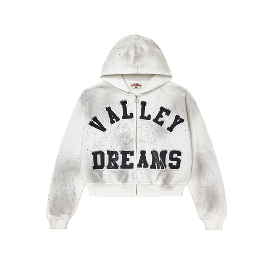 Hoodie Valley Dreams Classico Zip Up (White)