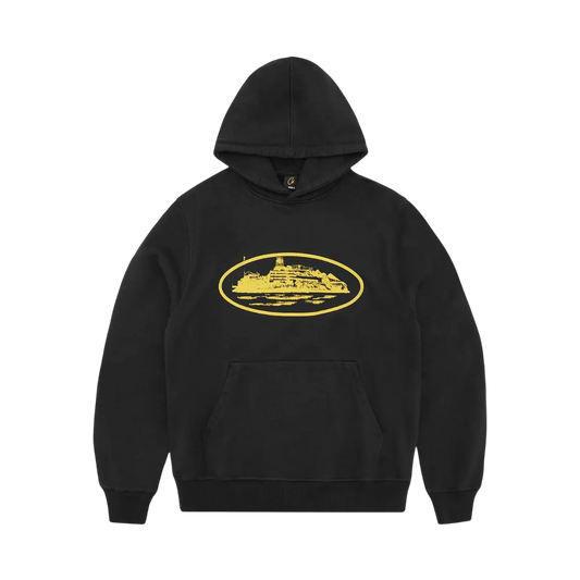 Hoodie Corteiz Alcatraz V2 Black/Yellow