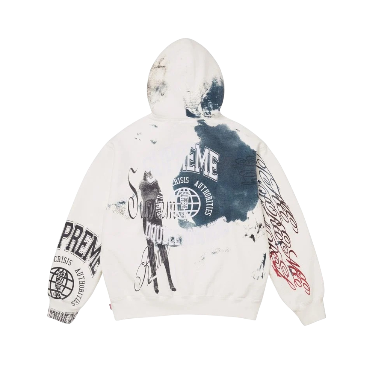 Hoodie Supreme Overprint (White)