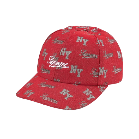 Gorra Supreme Monogram 6-Panel (Red)