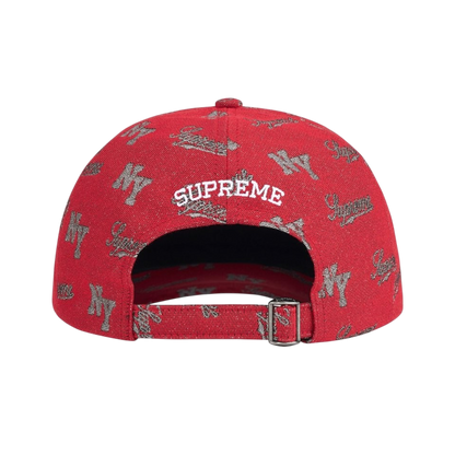 Gorra Supreme Monogram 6-Panel (Red)