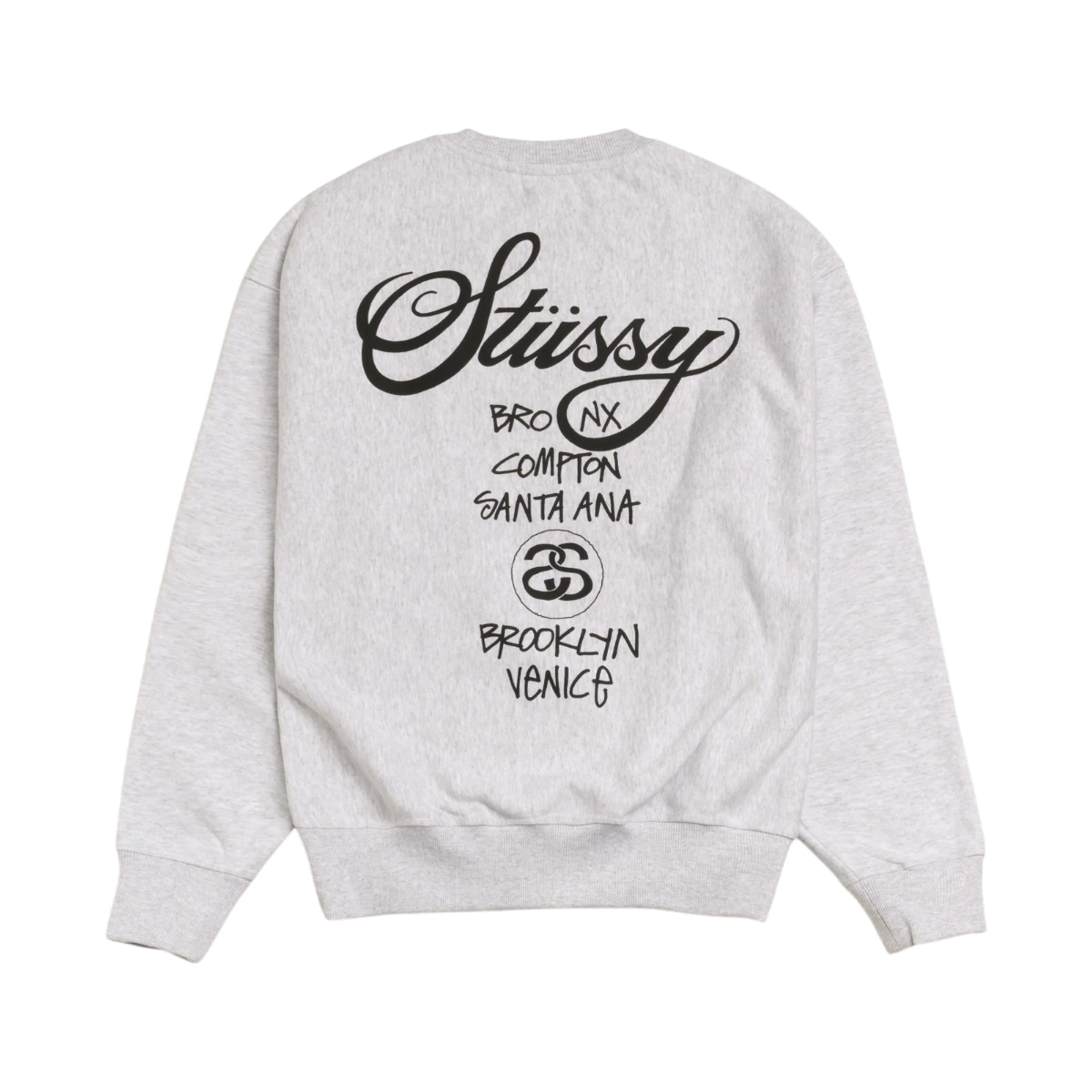 Crewneck Stussy World Tour (Ash Heather)