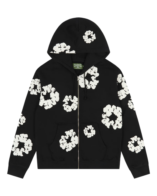 Denim Tears Zip Hoodie (Black)