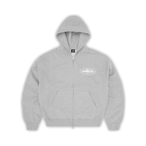 Poleron Corteiz Island Puff Print Zip Up (Grey)