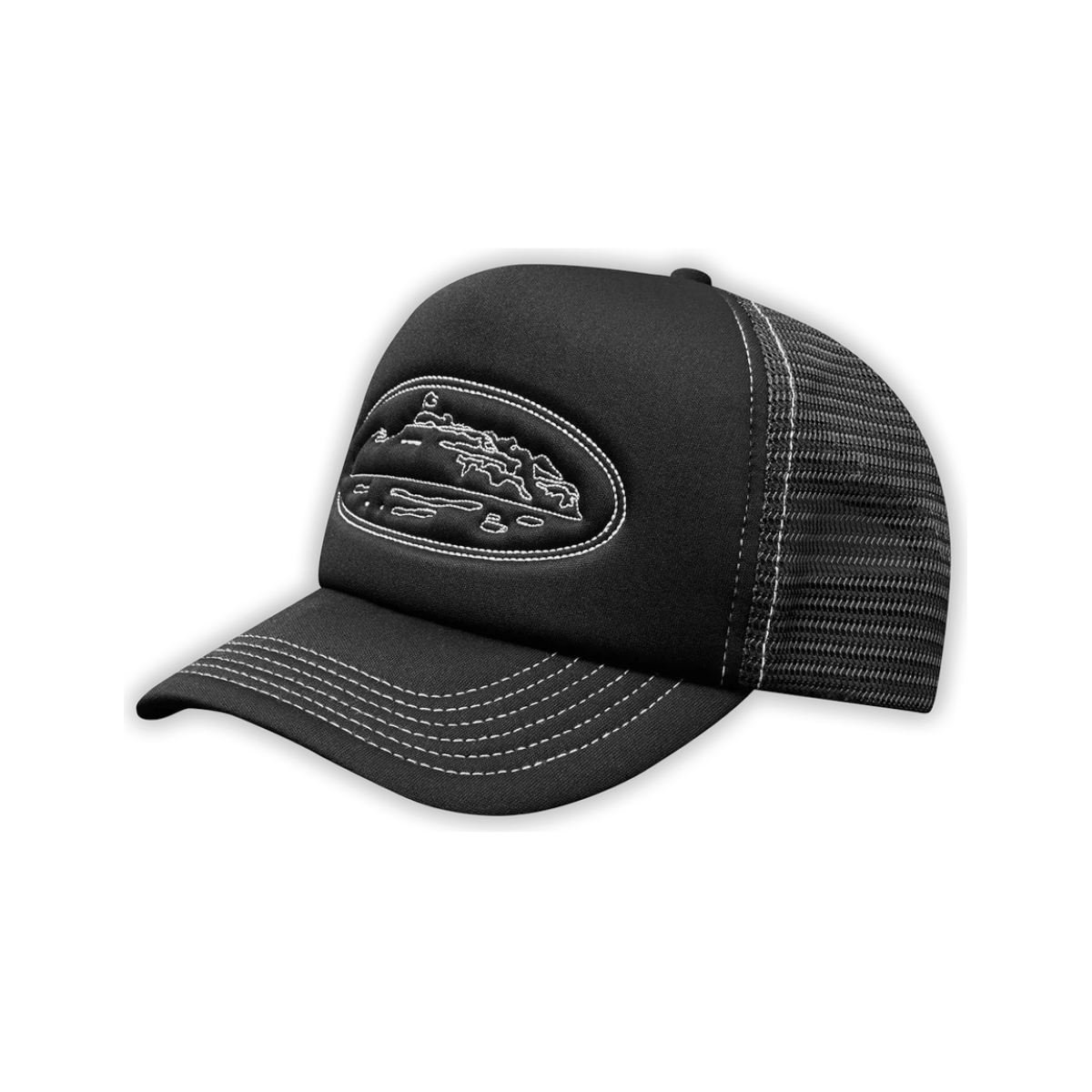 Trucker Hat Corteiz Island Outline (Black)