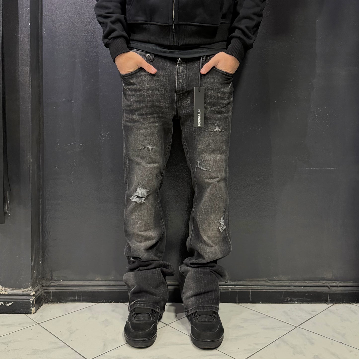 Jeans Skinny Flared Bleach