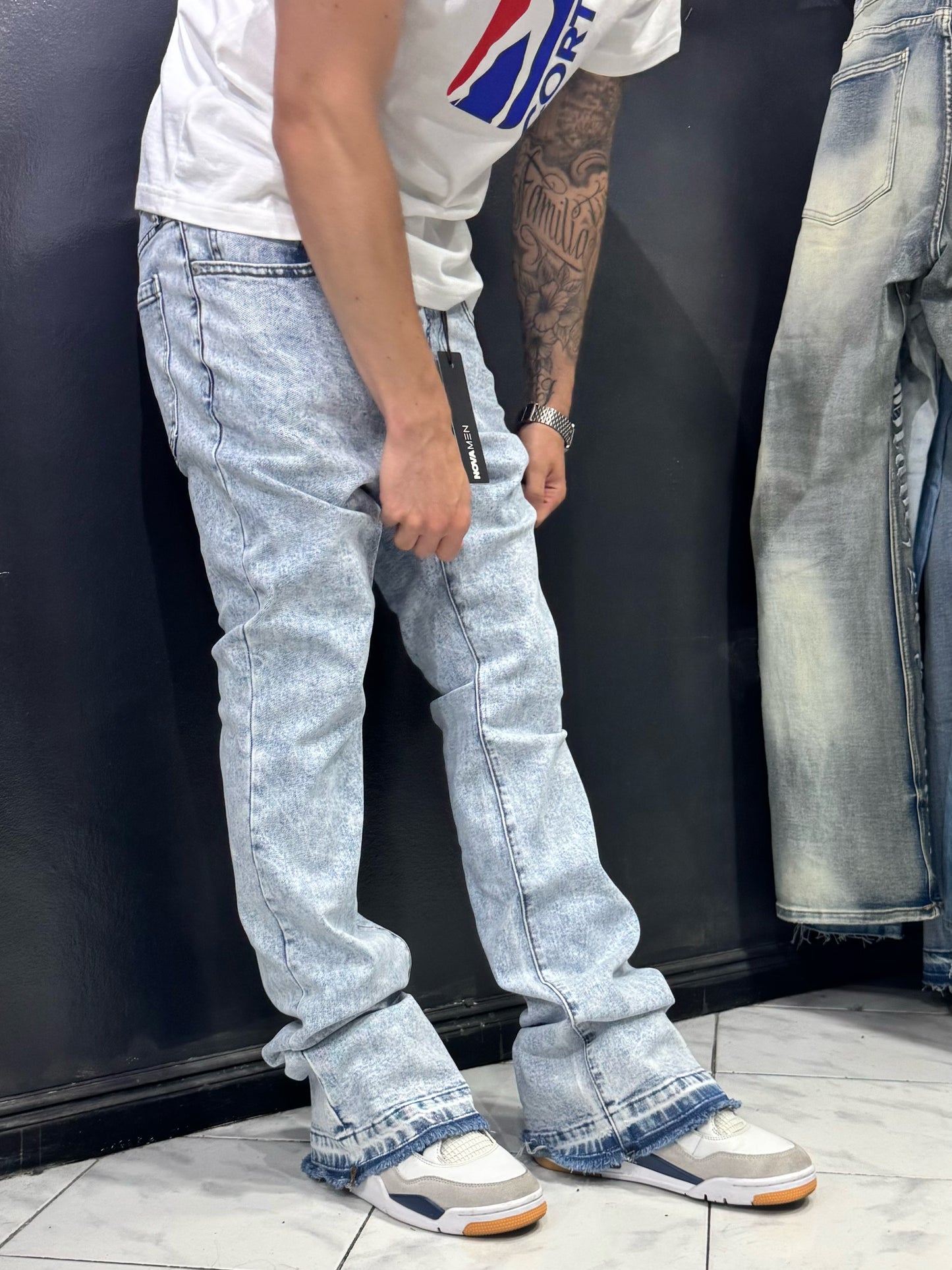 Skinny Flared Cornell Jeans (Blue)