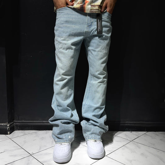Slim Flared Jeans Rhinestone Rush