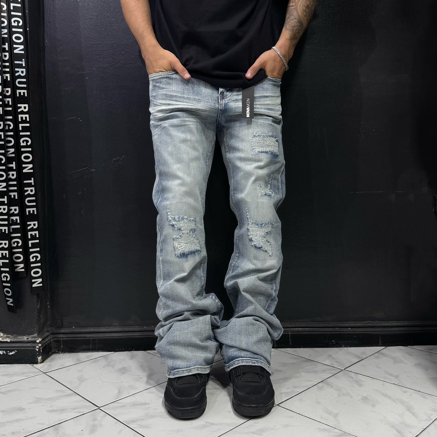 Flared Jeans Classic Distroyed
