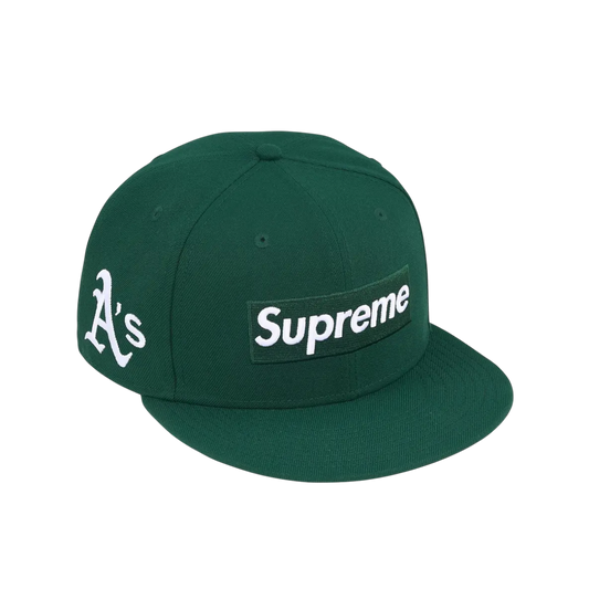Snapback Supreme/MLB Teams Box Logo New Era (Dark Green - A's)