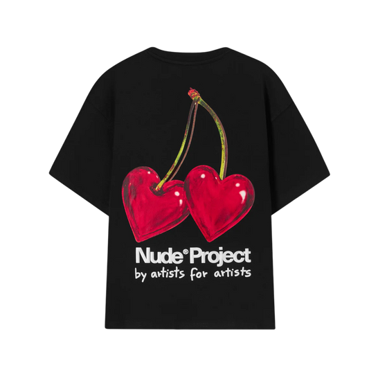 Polera Nude Project Juicy Cherry Negra