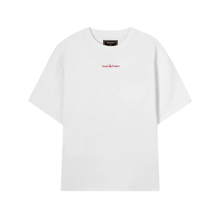 Polera Nude Project Cherry Logo (Blanca)