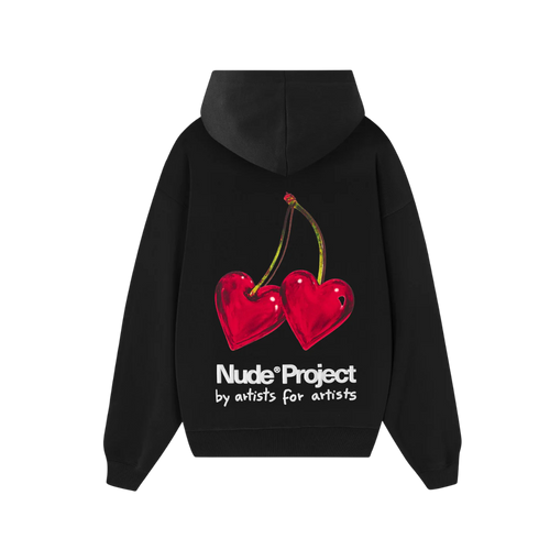 Juicy Cherry Hoodie Nude Project (Black)