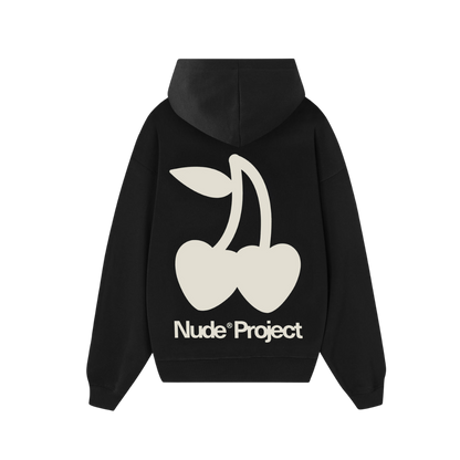 Poleron Nude Project Cherry Logo (Negro)