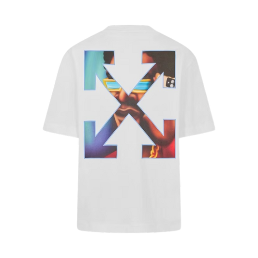 Polera Off-White Barber Arrow (White)