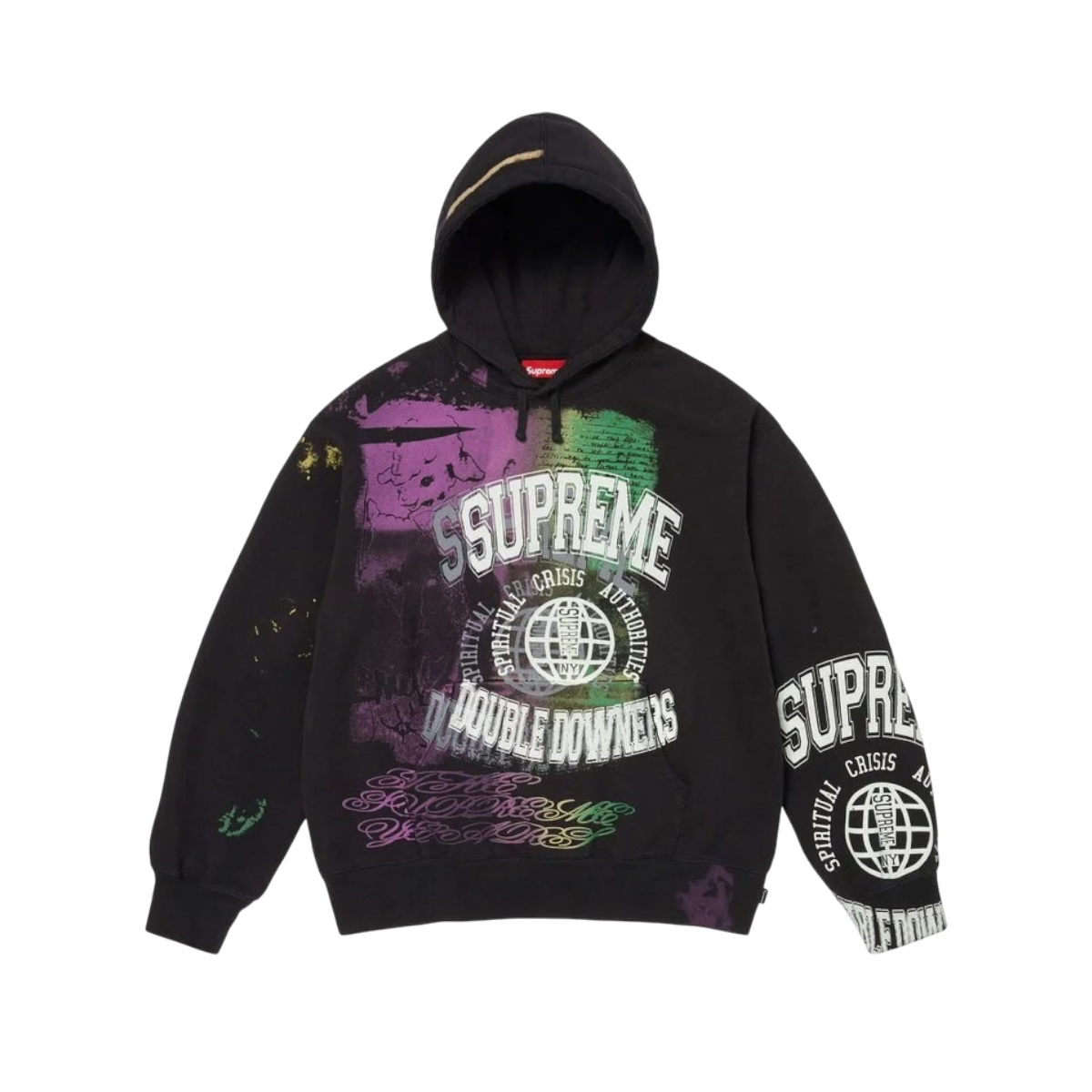 Hoodie Supreme Overprint (Black)