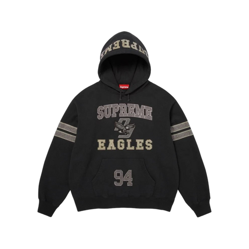 Hoodie Supreme Rhinestones Eagle (Black)