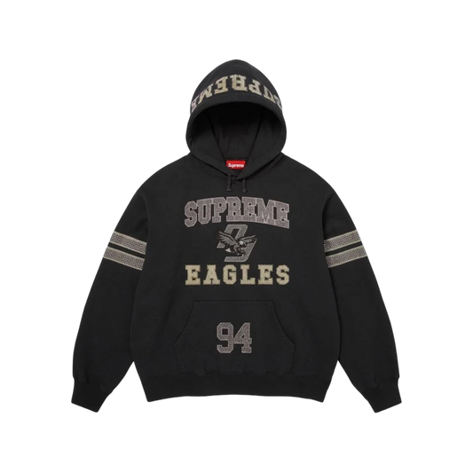 Hoodie Supreme Rhinestones Eagle (Black)
