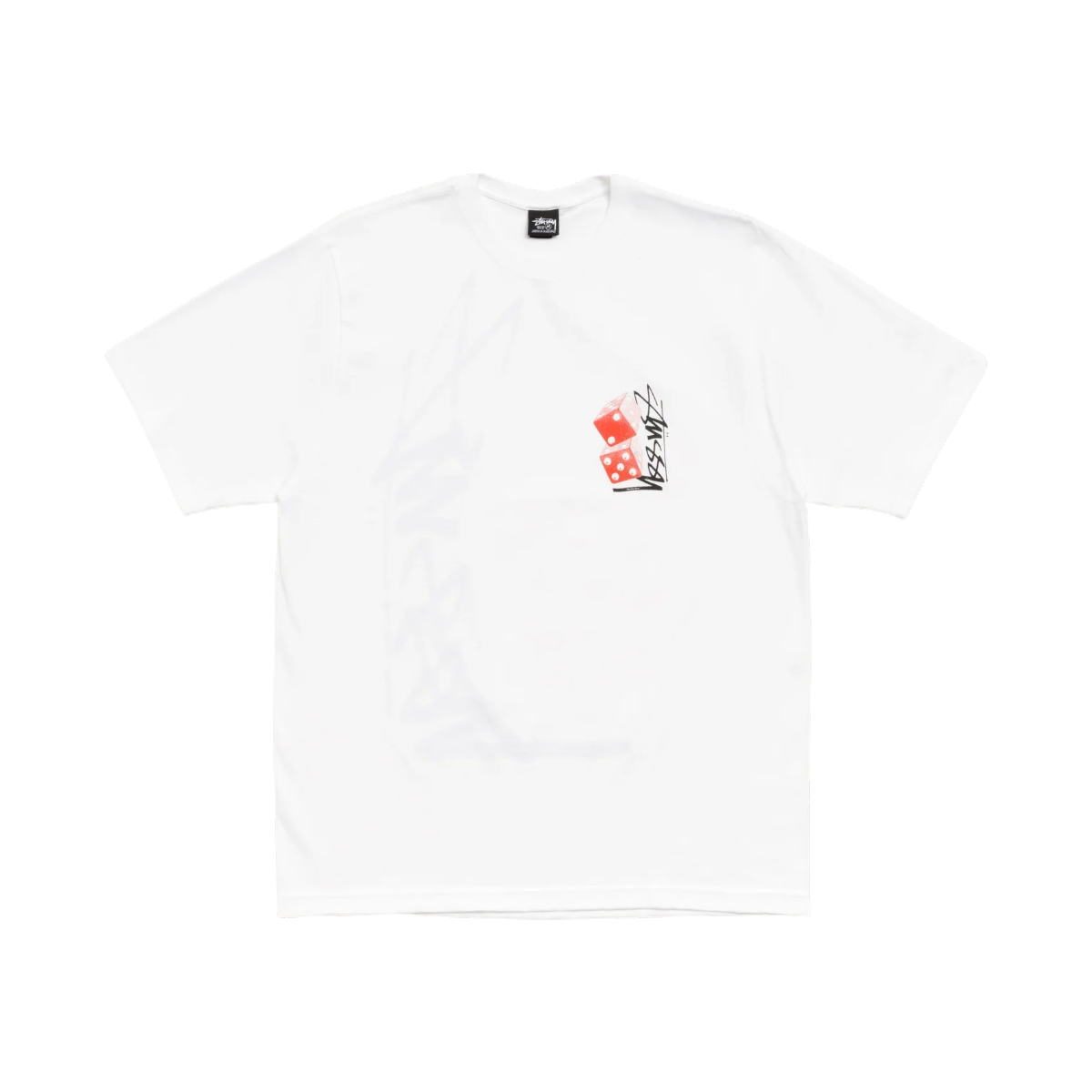 Polera Stussy Tall Dice (White)