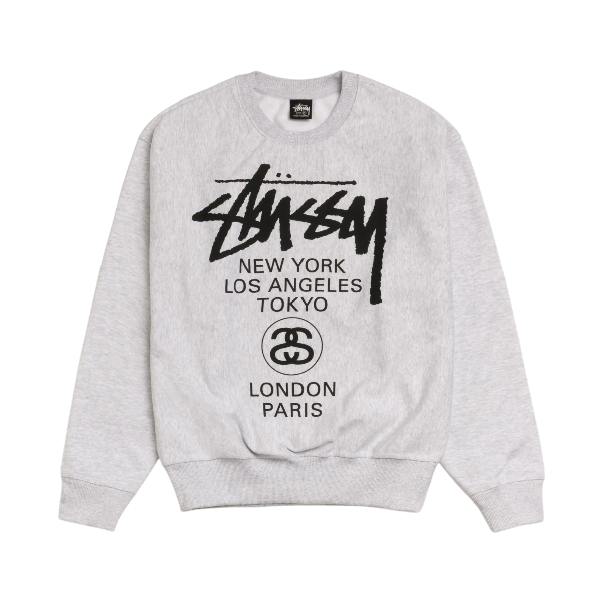 Crewneck Stussy World Tour (Ash Heather)