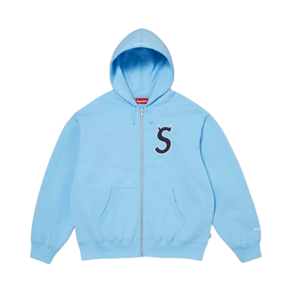 Polerón Supreme Devil S Logo Zip Up (Light Blue)