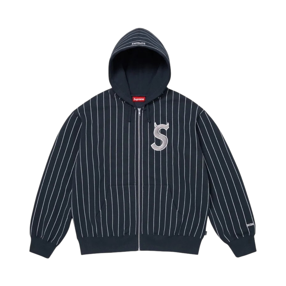 Poleron Supreme Devil S Logo Zip Up (Stripe)