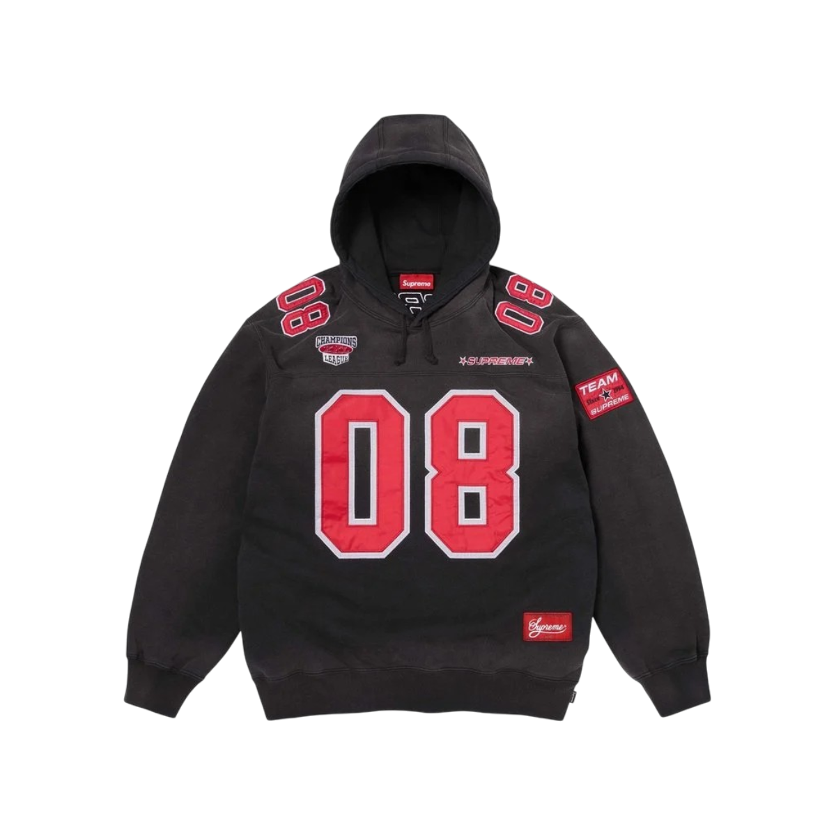 Hoodie Supreme Football Jersey (Black)