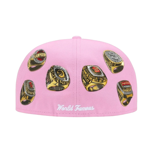Gorra Supreme/New Era Rings Box Logo (Pink)