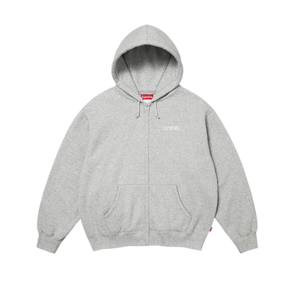 Hoodie Supreme Blessed Appliqué Zip Up (Grey)
