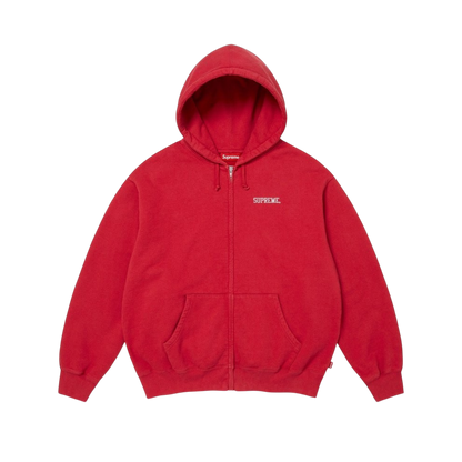 Hoodie Supreme Blessed Appliqué Zip Up (Red)