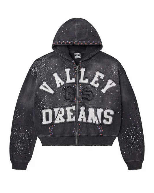 Hoodie Valley Dreams Classico Zip Up (Black)