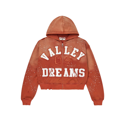 Hoodie Valley Dreams Zip Up Classico (Orange)
