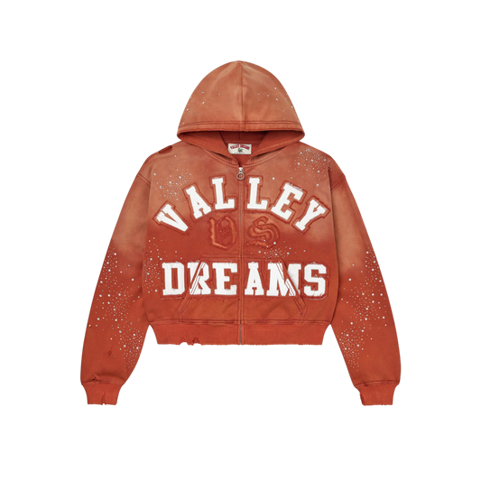 Hoodie Valley Dreams Zip Up Classico (Orange)
