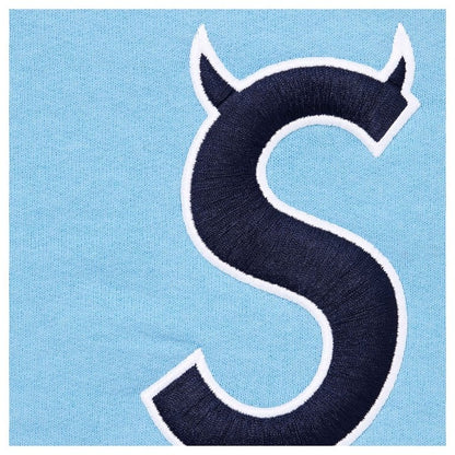 Polerón Supreme Devil S Logo Zip Up (Light Blue)
